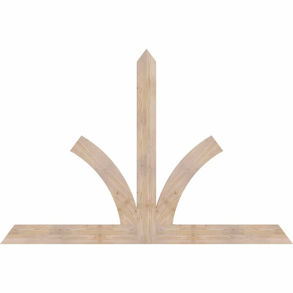 Ekena Millwork Richland Smooth Timber Gable Bracket, Douglas Fir, 84"W x 56"H x 1 1/2"D x 5 1/2"F, 16/12 Pitch GBW084X56X0206RIC00SDF - main